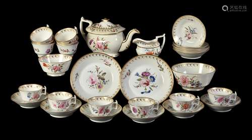 An English porcelain 'London' shape part tea service