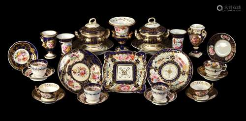 A selection of mostly Coalport and Derby porcelain