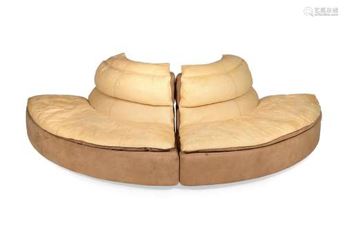 Redwall Linea Safari, a pair of leather and suede sofas