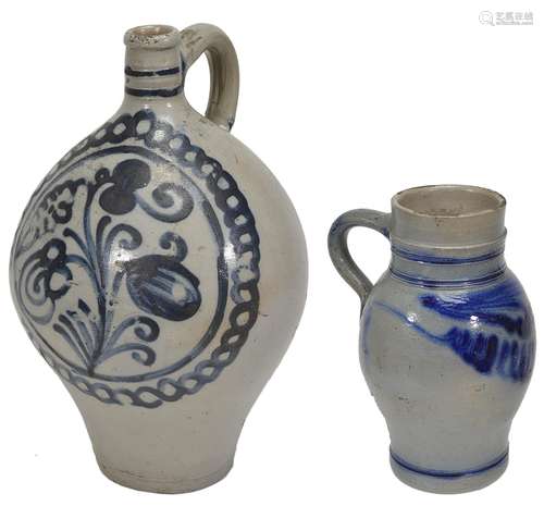 A Westerwald stoneware globular ewer