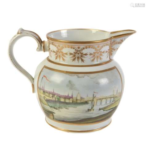 A Grainger's Worcester dated commemorative jug painted with two views of Worcester