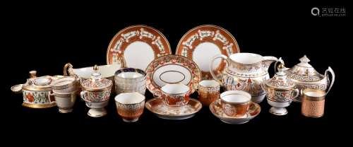 A selection of mostly Worcester porcelain tea wares
