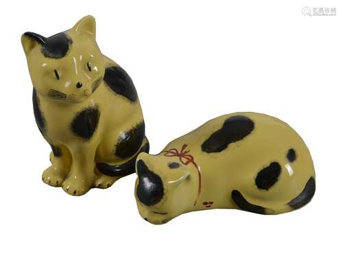 λ Piero Fornasetti, a pair of ceramic cats