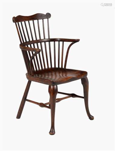 An ash and elm Windsor armchair