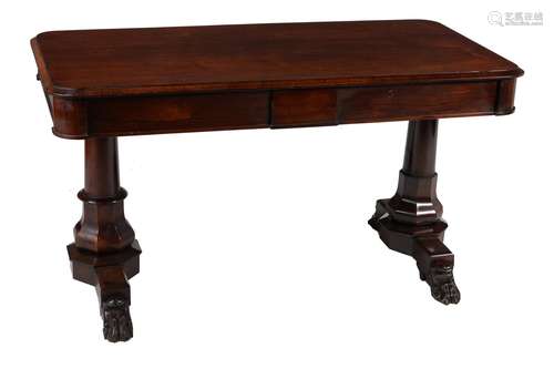 Y A William IV rosewood library table