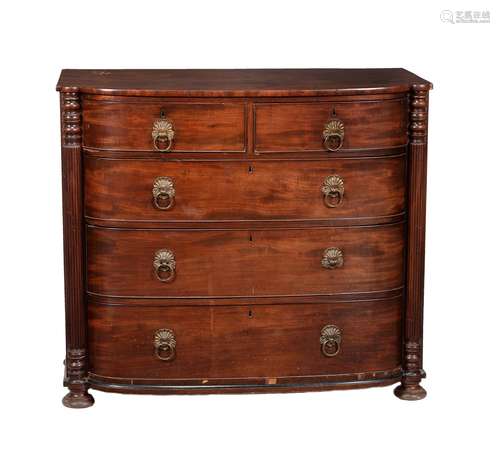 A George IV mahogany chest of drawers