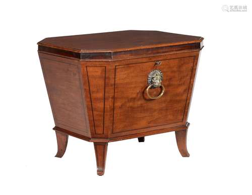 A late George III mahogany wine cooler