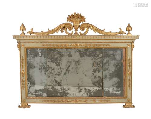 A giltwood wall mirror