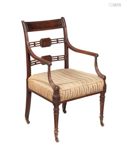 A George III mahogany armchair