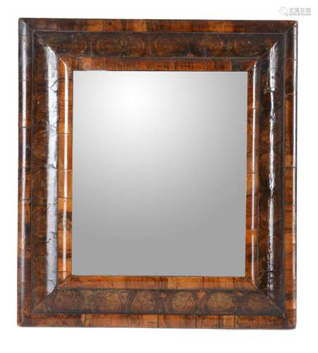 An oyster veneered easel mirror in late 17th century style