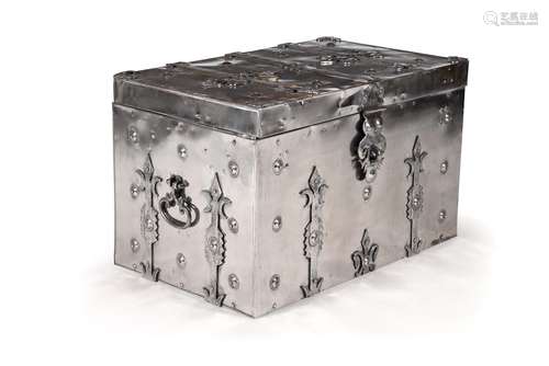 A polished steel trunk