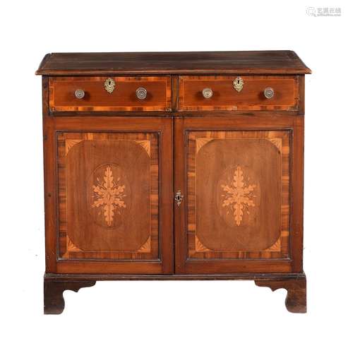 A George III mahogany and inlaid side cabinet