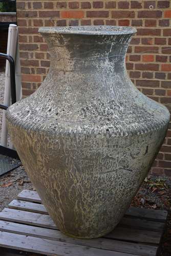 A substantial terracotta garden urn