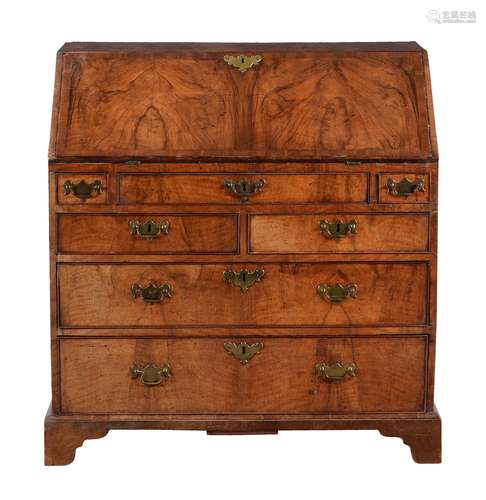 A George II walnut bureau