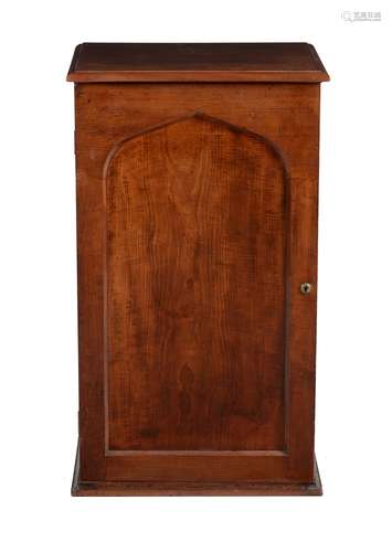 A mahogany collector's cabinet