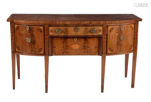 A George III mahogany and inlaid sideboard