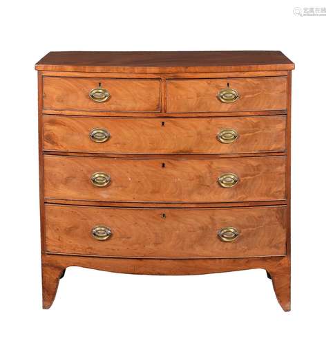 A Regency mahogany bowfront chest of drawers