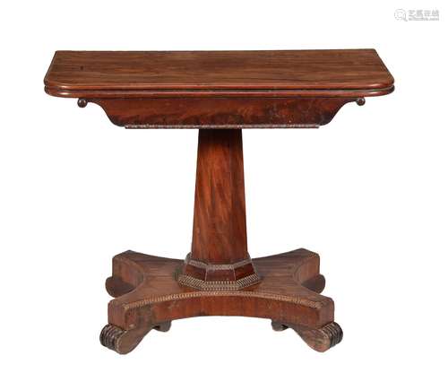 A George IV mahogany card table