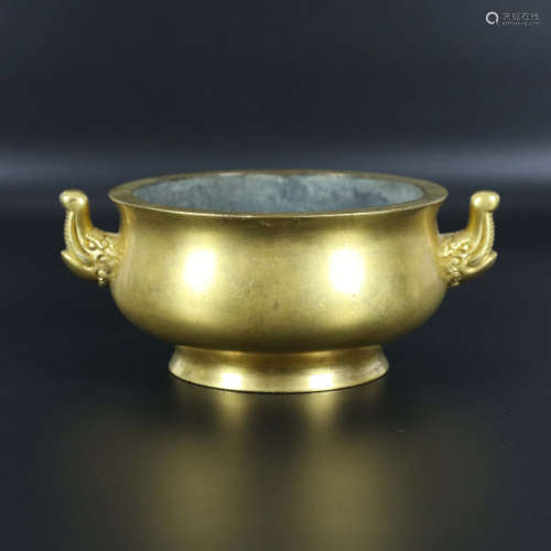 Gilt bronze incense burner