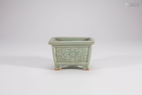 Chinese Mini Longquan Celadon Porcelain Planter