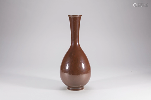 Chinese Brown Glazed Porcelain Vase