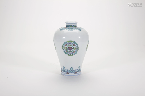 Chinese Doucai Porcelain Meiping Vase