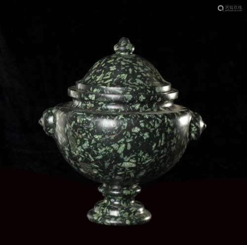 SERPENTINO MARBLE VASE \n \nPrecious decorative vase…