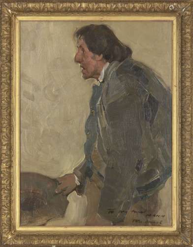 Robert John Cameron Brough ARSA, Scottish 1872-1905- Sketch for Beggar in Anne of Brittany, a