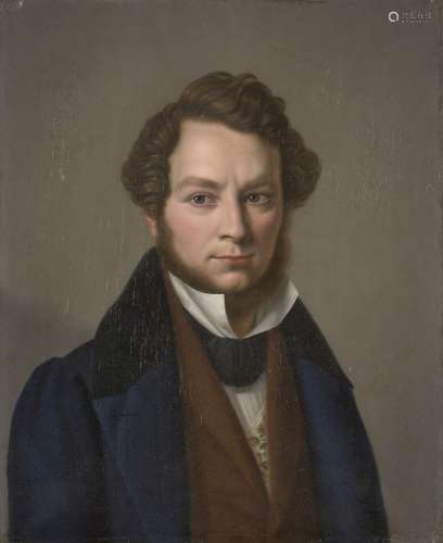 Gotthelf Leberecht Glaeser, German 1784-1851- Portrait of a gentleman, quarter-length turned to