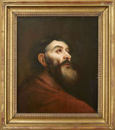 Manner of Andrea Vaccaro, 18th century- Portrait of a bearded man quarter-length turned to the right