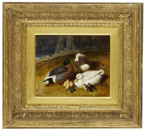 John Frederick Herring, Snr. British 1795-1865- The Ducklings, 1851; oil on panel, bears labels