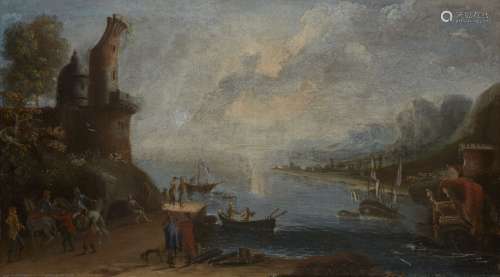 Giueseppe Mottola, Italian, late 17th/early18th century- View of the Port Naples; oil on canvas,