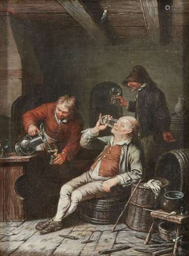 Johann Albrecht Dietzsch, German 1720-1782- Busy tavern scenes; gouache on paper, a pair, both