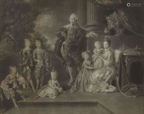 Richard Earlhom, British 1743-1822- Their Most Sacred Majestie's George the III and Queen Charlotte,