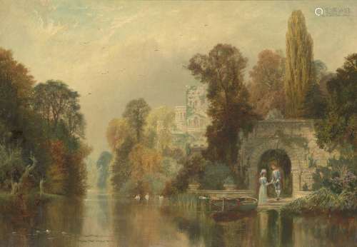 Frederick William Hayes ARCA, British 1843-1918- River Terrace, Watergate; oil on canvas, signed,