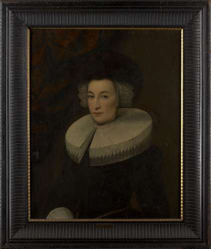 Dutch School, early 17th century- Portrait of Maria Catharina Schoner (1607-1630), half-length,