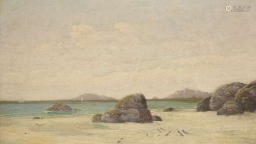 Attributed to David James, British 1853-1903 exh 1883-1897- Frith Sands, Cark; oil on canvas,