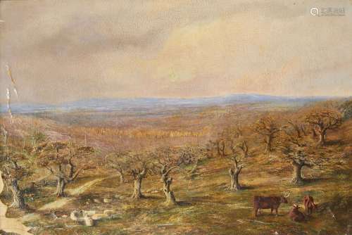 British School, mid-late 19th century- Tilgate Forest; oil on canvas, signed and dated indistinctly,