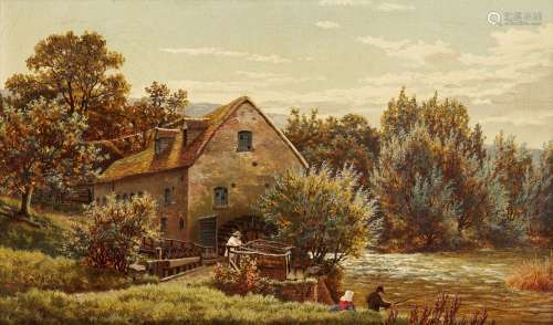 Henry Cheadle, British 1852-1910- On the Avon at Ashow, Warwickshire; oil on canvas, signed and