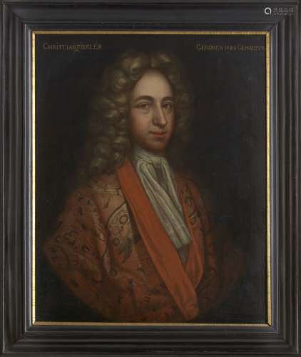 Dutch School, early-mid 18th century- Portrait of Christian Ziegler (1688-1762), half-length wearing