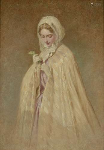 George Elgar Hicks RBA, British 1824-1914- The Bride; oil on panel, signed and dated 1862,