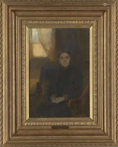 Walter Frederick Osborne RHA ROI, Irish 1859-1903- Portrait of Annie Jane Osborne, the Artist's