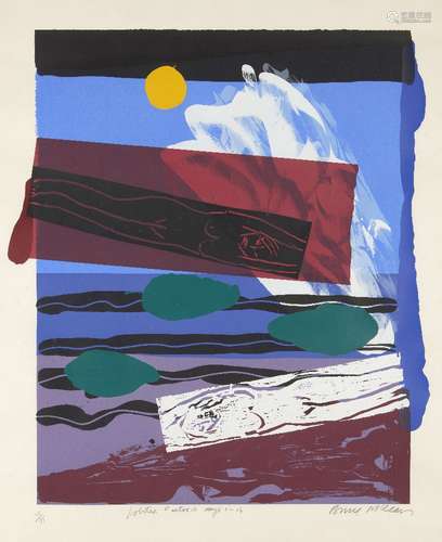 Bruce McLean, Scottish b.1944- Lobster Factor 10 Days 1-14, 1989; screenprint in colours on wove,