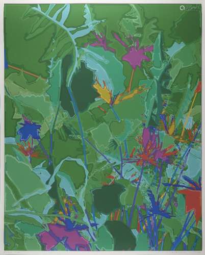Harold Cohen, British 1928-2016- Untitled #050106 (green), 2005; digital print in colours on wove,