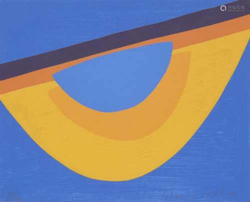 Sir Terry Frost RA, British 1915-2003- Yellow and Blue for Bowjey [Kemp 210], 2000; screenprint