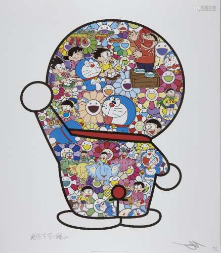 Takashi Murakami, Japanese b.1962- Doraemon's Daily Life, 2018; offset lithograph in colours on