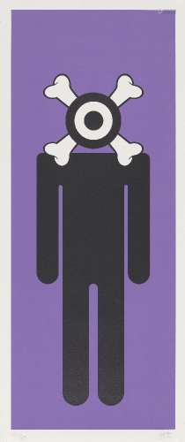 Russell Shaw Higgs, British b.1960- Purple Pedestrian No. 4, 2020; screenprint in colours with