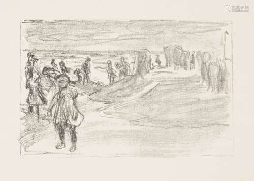 Max Liebermann, German 1847-1935- Beach in Noordwijk, South Holland [Schiefler 81b], 1909;