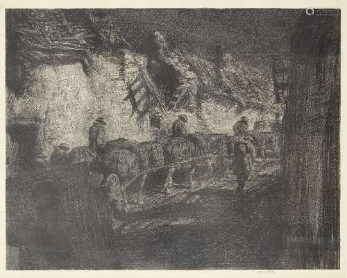 Kerr Eby, American 1889-1946- The Night March, 1919; lithograph on wove, signed in pencil, image