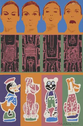 Sir Eduardo Paolozzi CBE RA, Scottish 1924-2005- Moonstrips Empire News, 1967; the incomplete